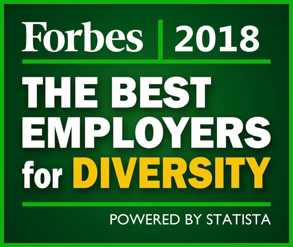 Forbes The Best Employers for Diversity 2018 Logo
