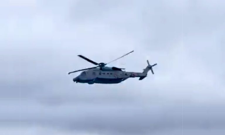CH-148 Cyclone returning from Op REASSURANCE
